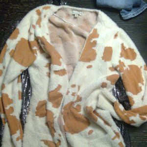 Simply Southern Fuzzy Light Cow Sweater